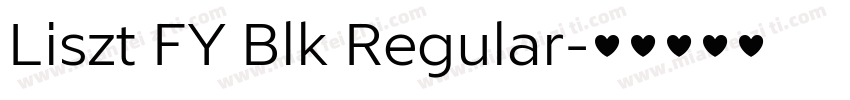 Liszt FY Blk Regular字体转换
